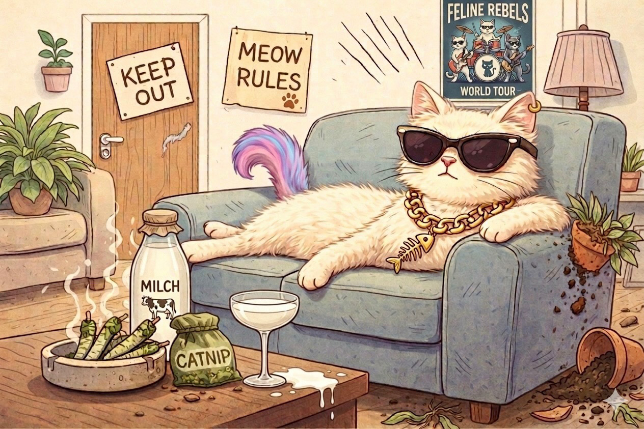 Junge Katze in der Pubertät – neugierig, selbstbewusst und auf Entdeckungstour